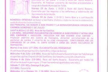 Programa de las fiestas de El Ejido 2018 (Foto TA)